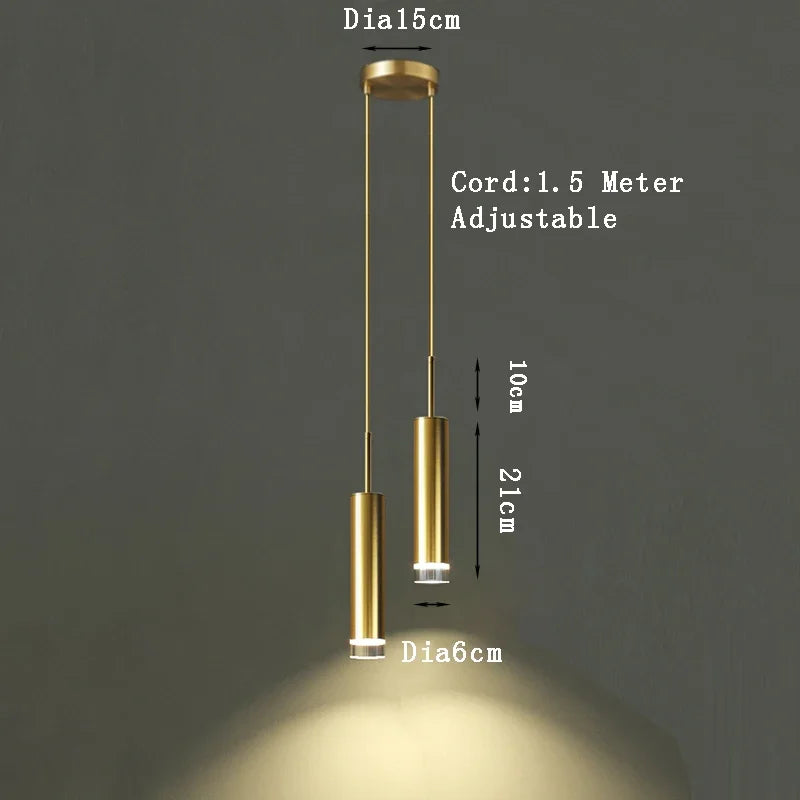 Lamp Modern Adjustable LED Pendant Light, Elegant Ceiling Hanging LED Light Fixture For Kitchen Island Living Room Bedroom