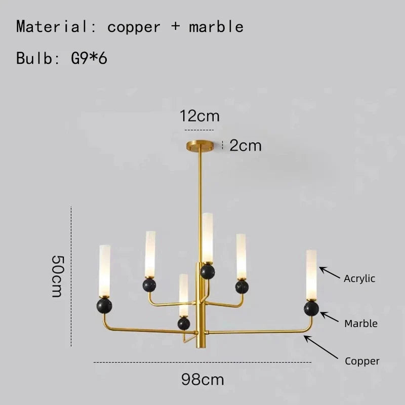 Suspension en marbre naturel
