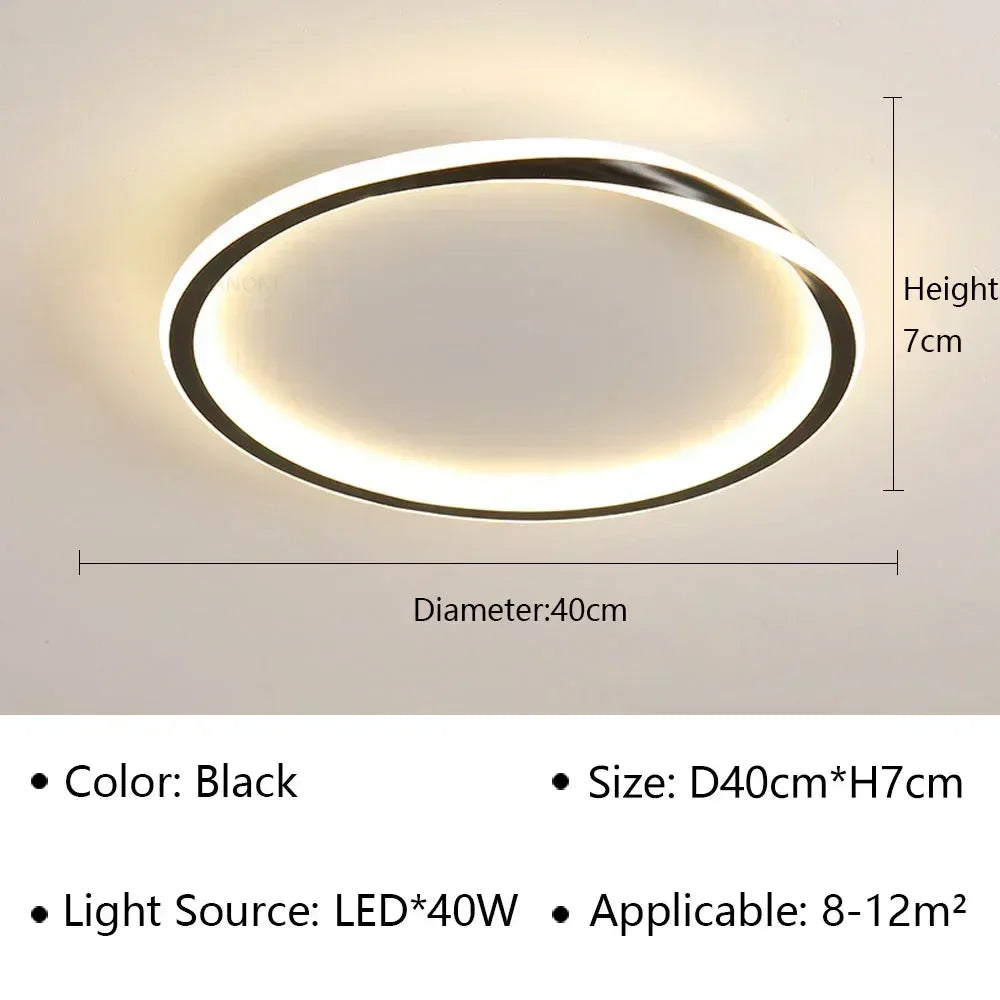 plafonnier moderne à leds pour décoration intérieure élégante