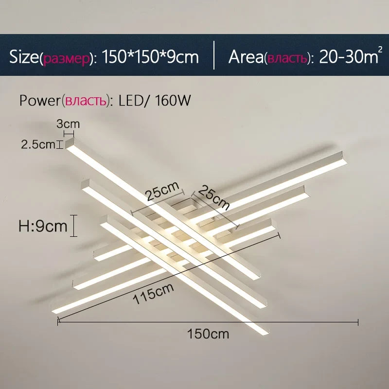plafonnier Longue bande LED