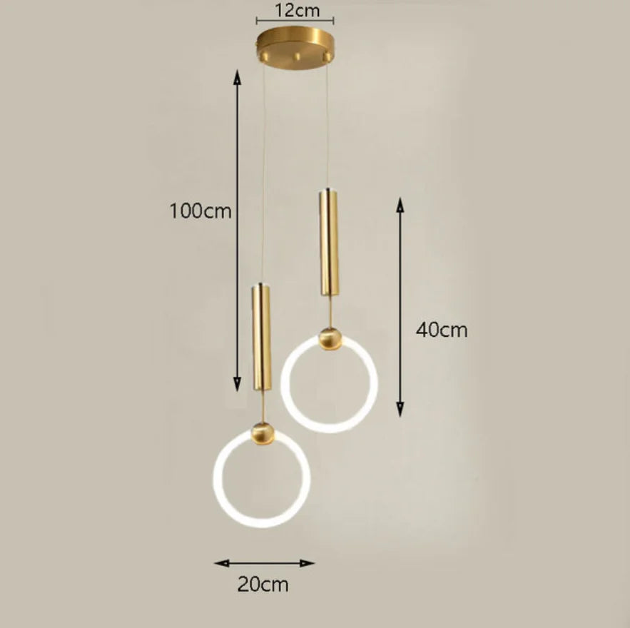 suspension design nordique moderne imperméable led décorative