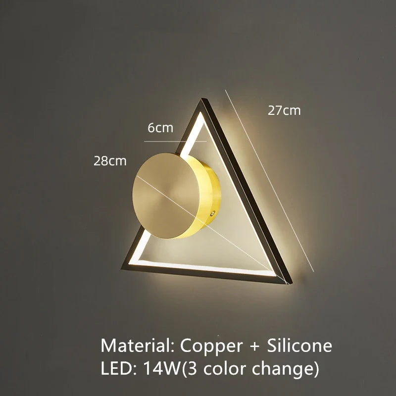 applique murale led en laiton style art déco pour intérieur moderne