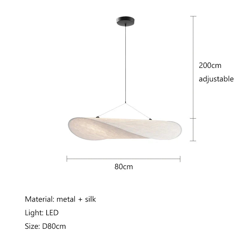 Lustre style soie LED salon salle à manger décoration de la maison chambre Loft
