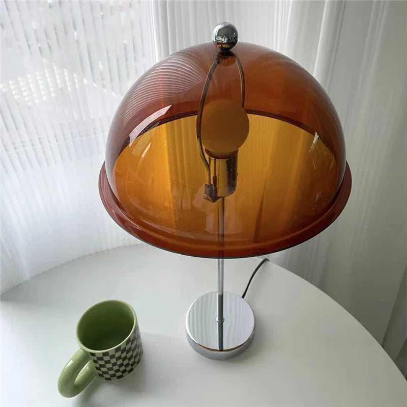 lampadaire led rétro en acrylique avec abat-jour coloré nordique