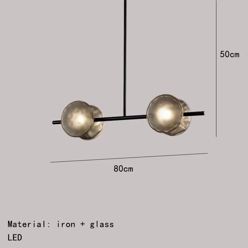 suspension moderne en verre et métal hauteur réglable