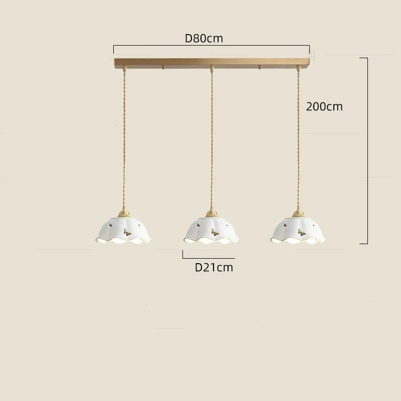 Suspension fleur en céramique moderne