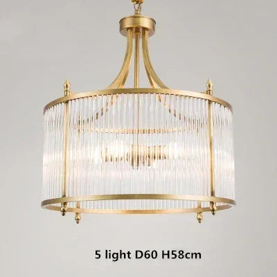 lustre de luxe moderne en cuivre doré avec éclairage led