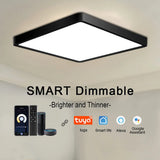 Tuya Smart LED plafonnier App commande vocale Alexa Google télécommande plafonniers carrés salon chambre éclairage