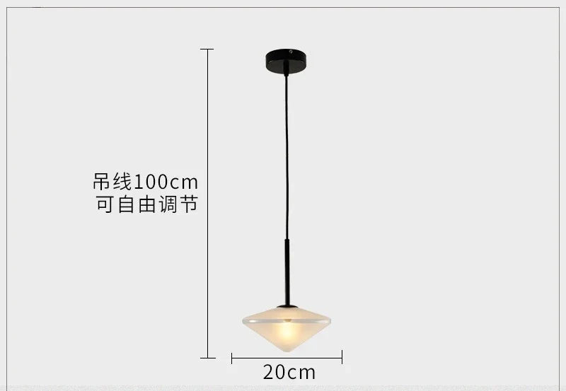 suspension en verre postmoderne pour décoration intérieure élégante