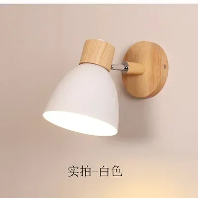 applique murale moderne en bois pour éclairage décoratif nordique