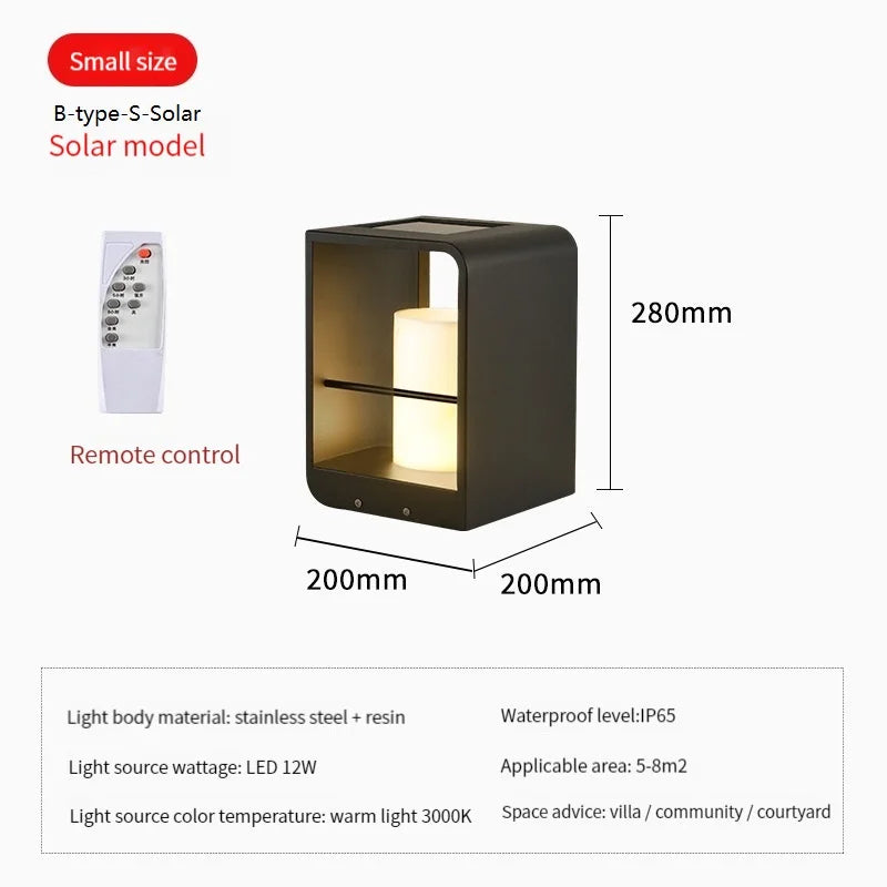 lampe solaire led extérieure étanche pour jardin et cour