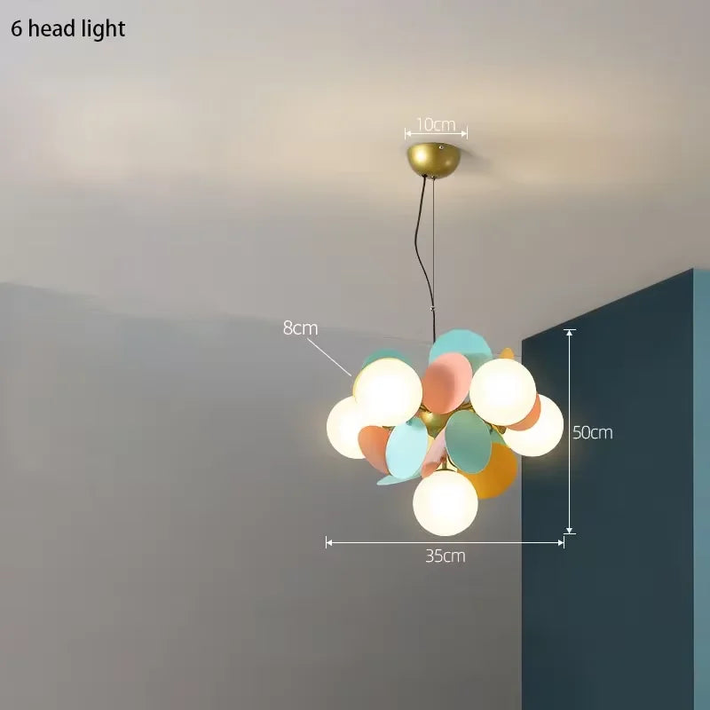 lustre moderne en verre design raisin doré luminaires suspendus