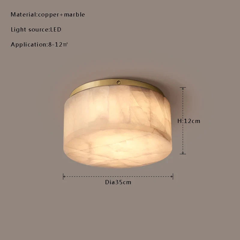 plafonnier led design moderne en marbre naturel haut de gamme