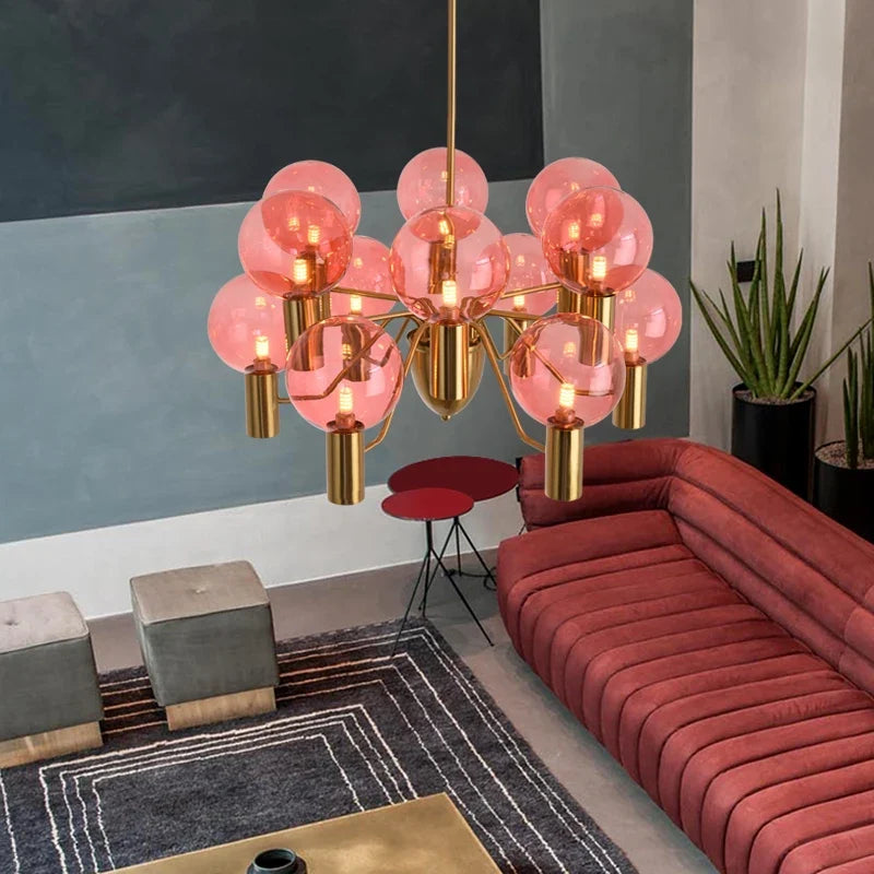 suspension design en verre pour intérieur moderne et luxueux