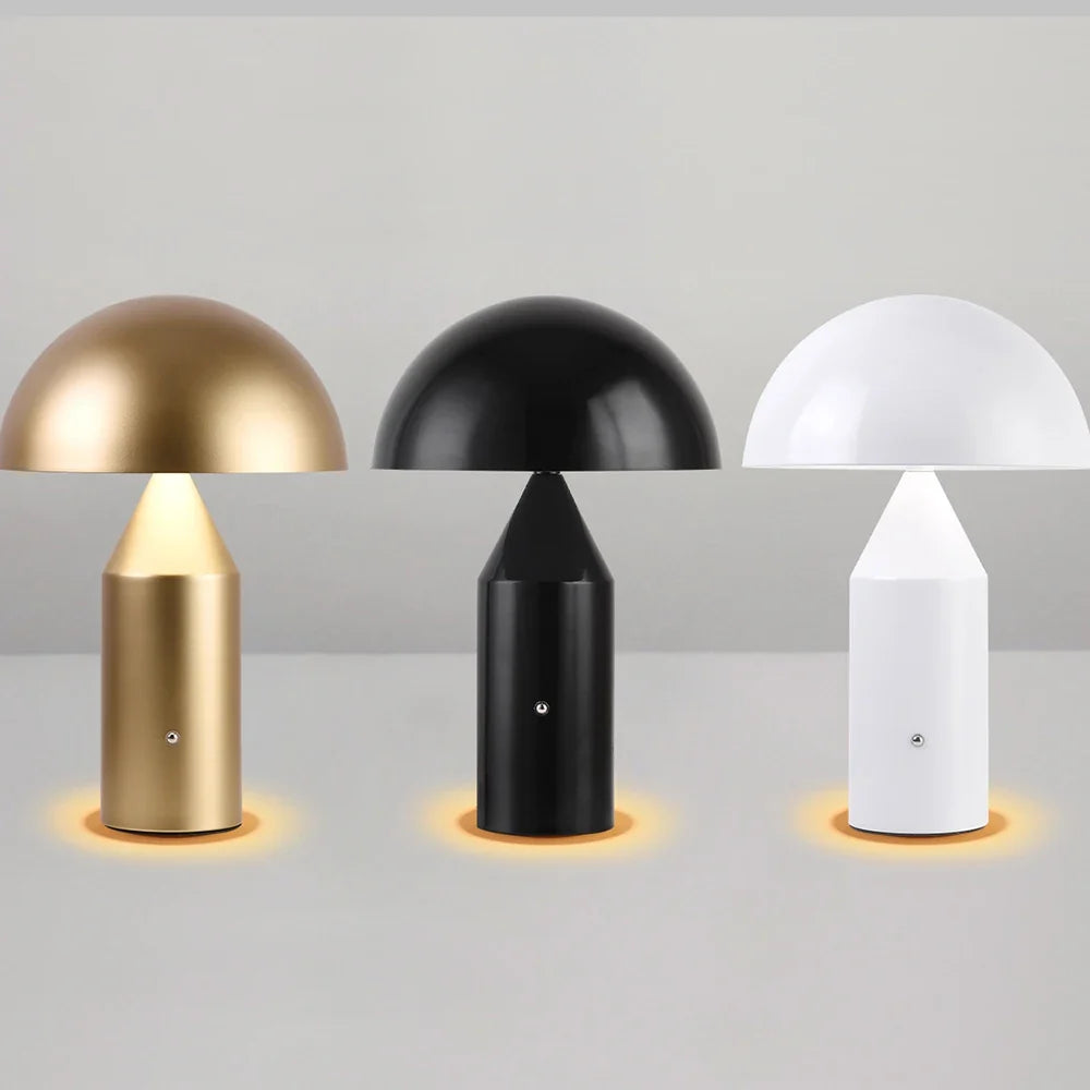Lampe de table Portable lampe champignon led rechargeable interrupteur tactile veilleuse salle à manger chambre lampe de chevet