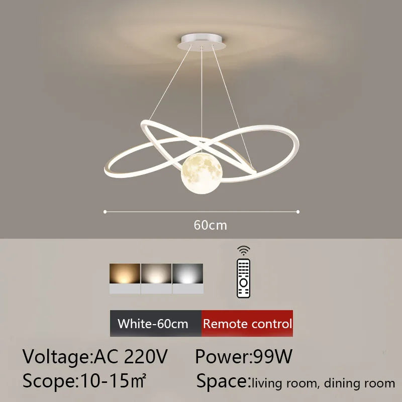 Plafonnier LED suspendu au Design rond