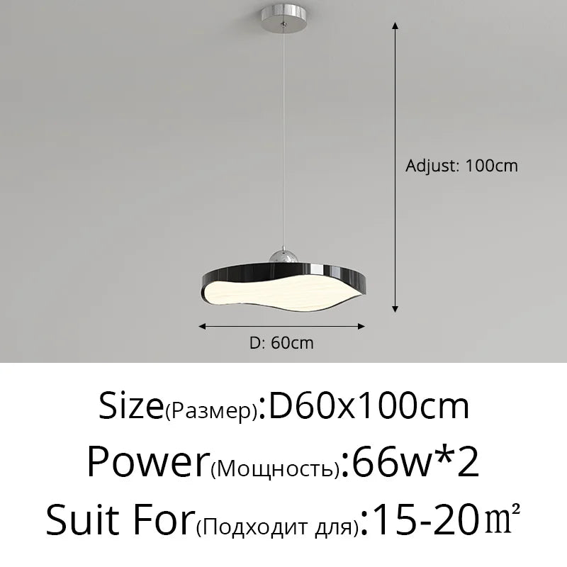 lustre rond moderne minimaliste protection des yeux