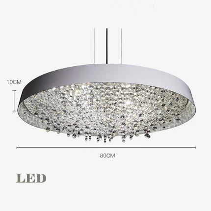 lustre moderne minimaliste en cristal pour éclairage intérieur