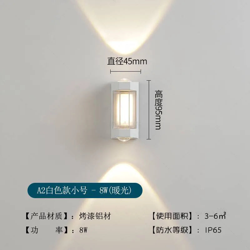 applique murale moderne led extérieure étanche pour jardin et couloir