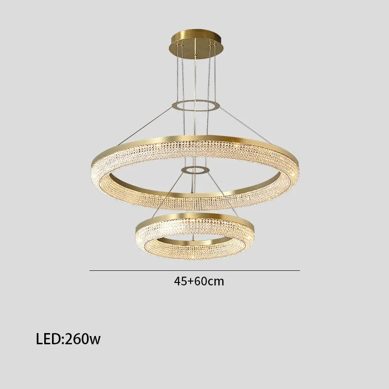 lustre de luxe led rond design moderne 	 pour intérieur