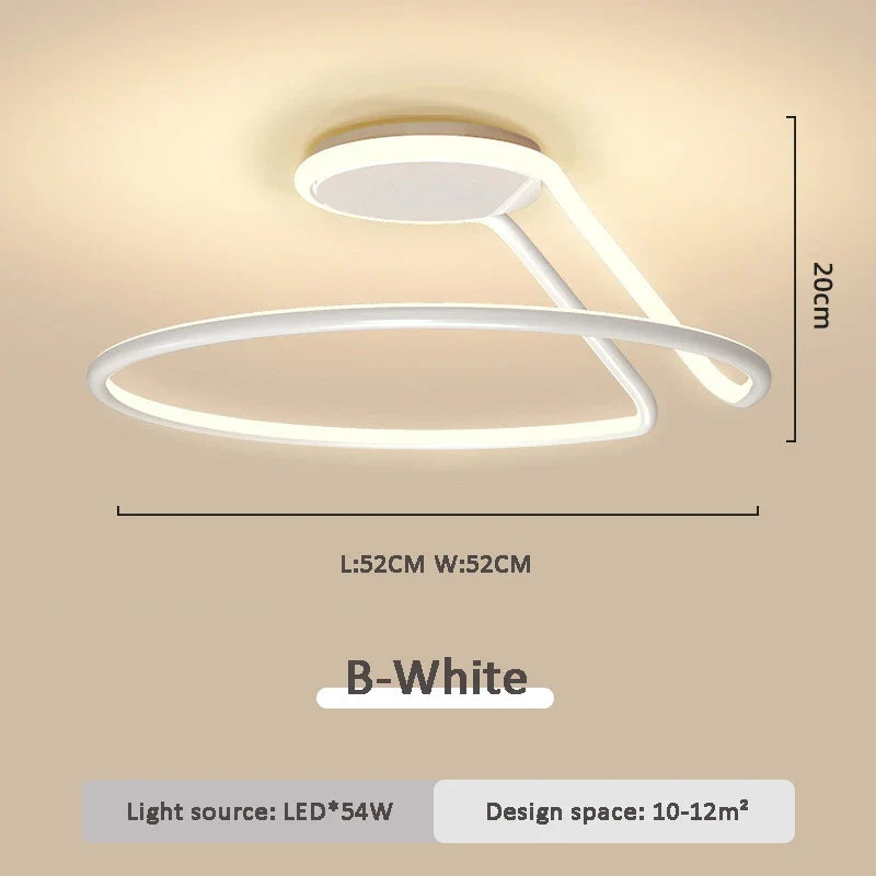 plafonnier moderne réglable avec télécommande pour décoration intérieure