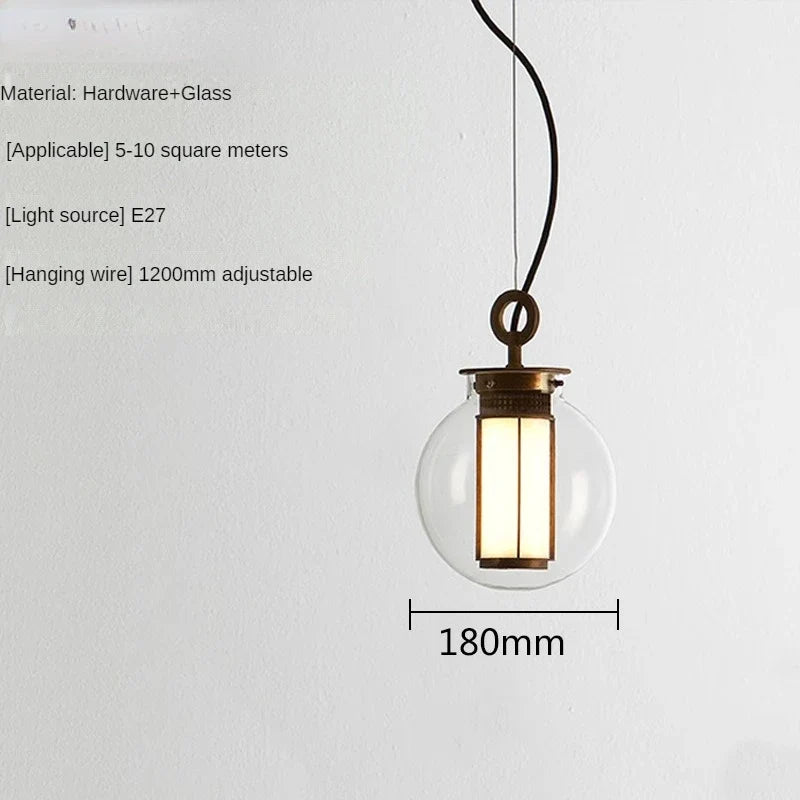 suspension en verre minimaliste pour espaces créatifs et rétro