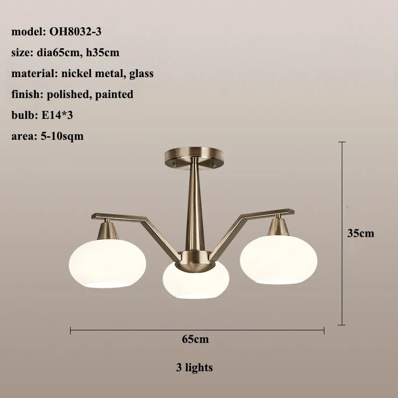 lustre moderne en métal avec éclairage led décoratif