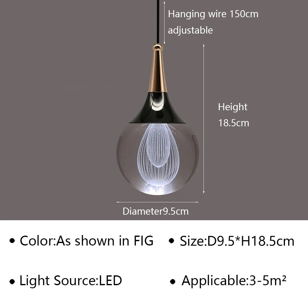 lustre cristal led design pour décoration intérieure moderne