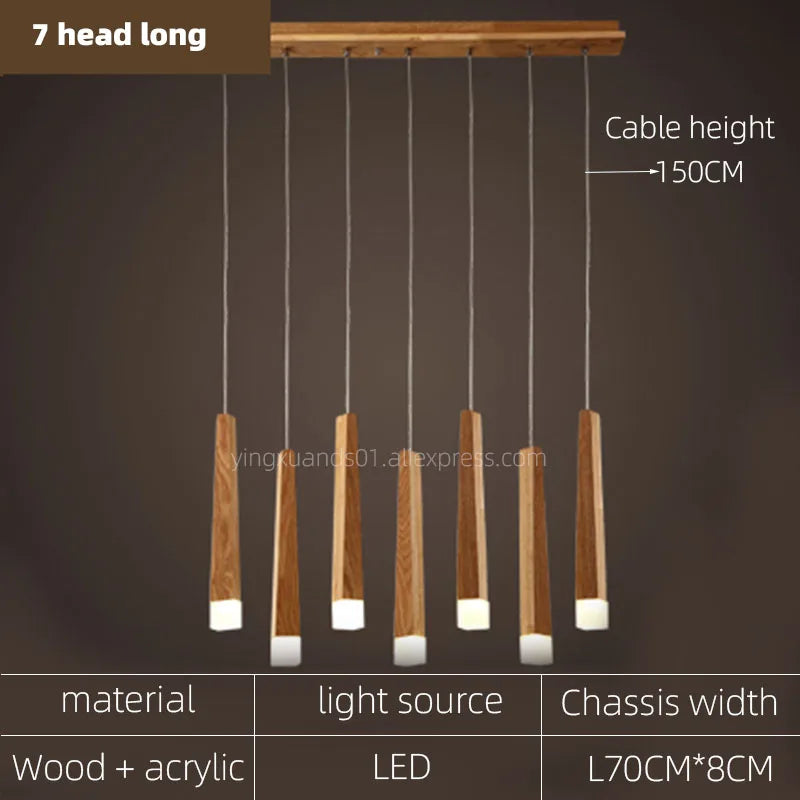 lustre suspendu moderne en bois pour tous les espaces