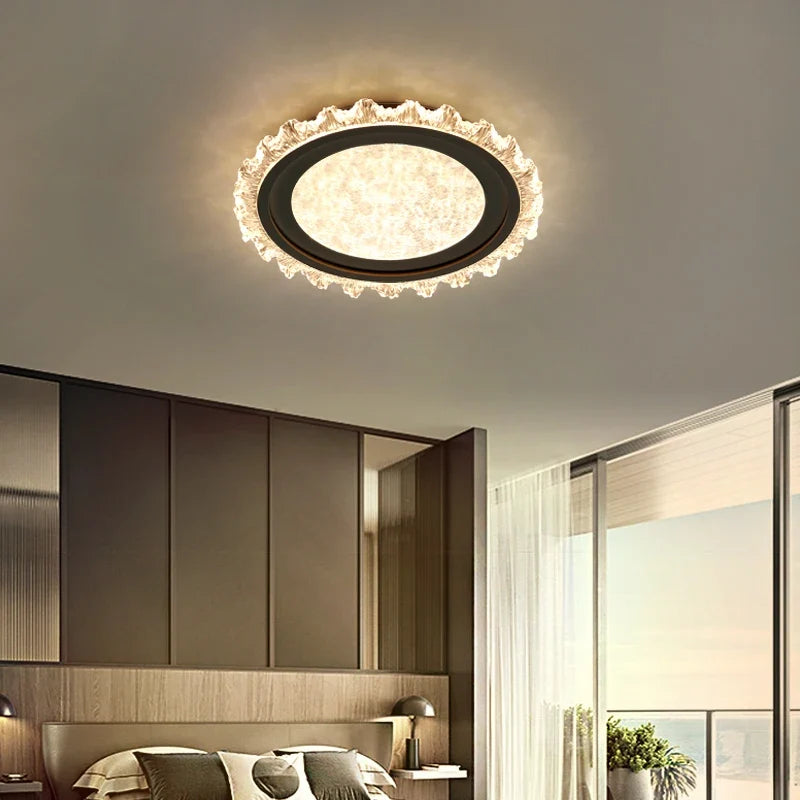 plafonnier moderne en cristal pour éclairage décoratif élégant