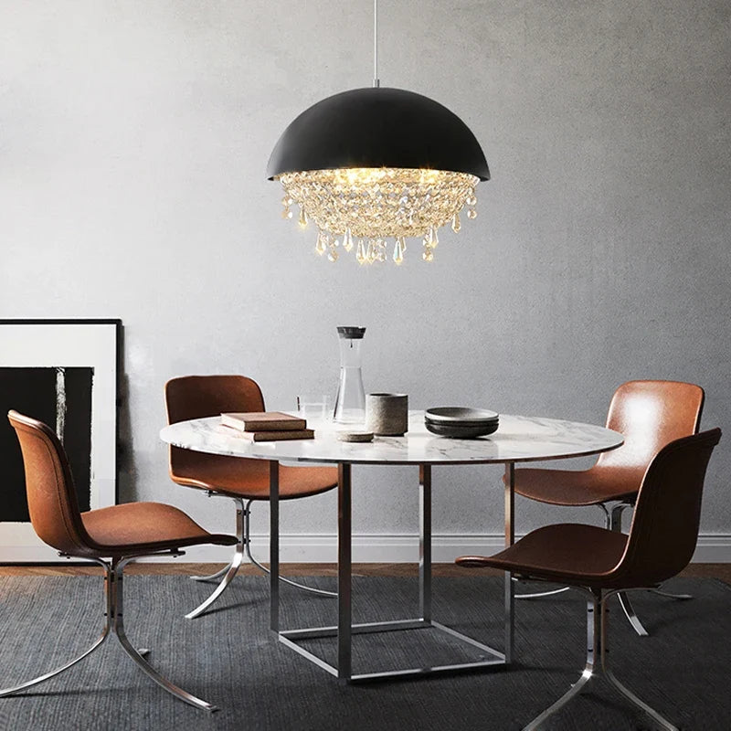 lustre suspendu en cristal de design créatif charmant