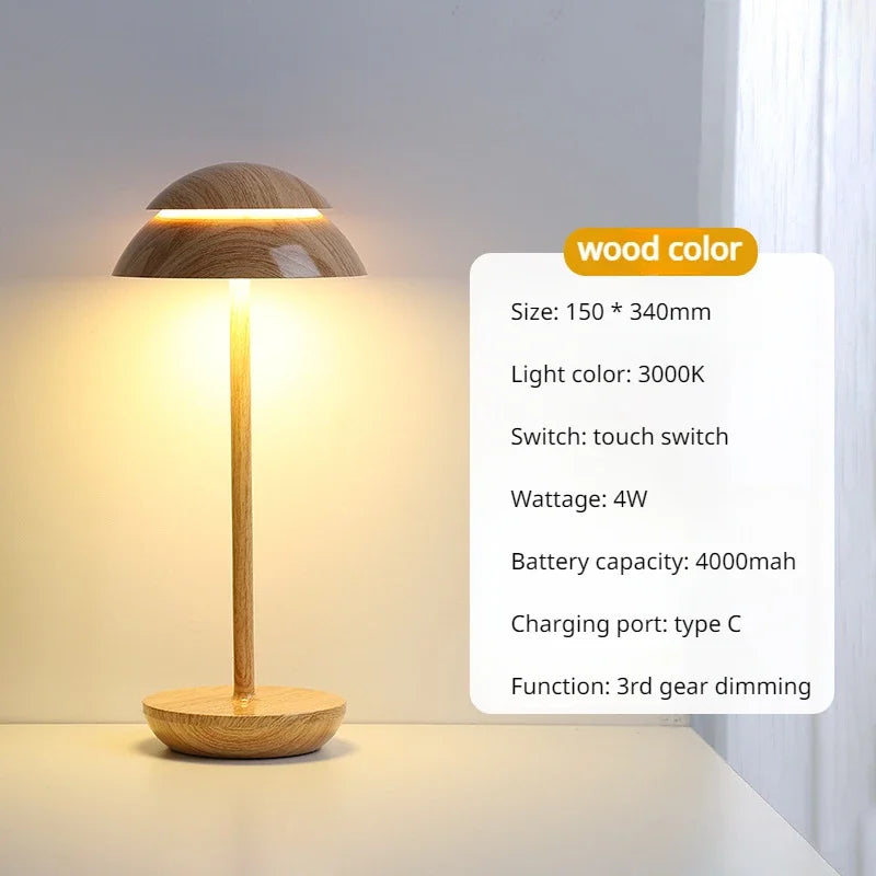 lampe rechargeable vintage led usb sans fil veilleuse portable