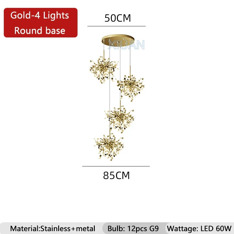 Nordic Luxury Stainless Steel Pendant Lamp Silver Chrome Dining Table Hanging Light Living Room Bar Clothes Shop Decor Lustre