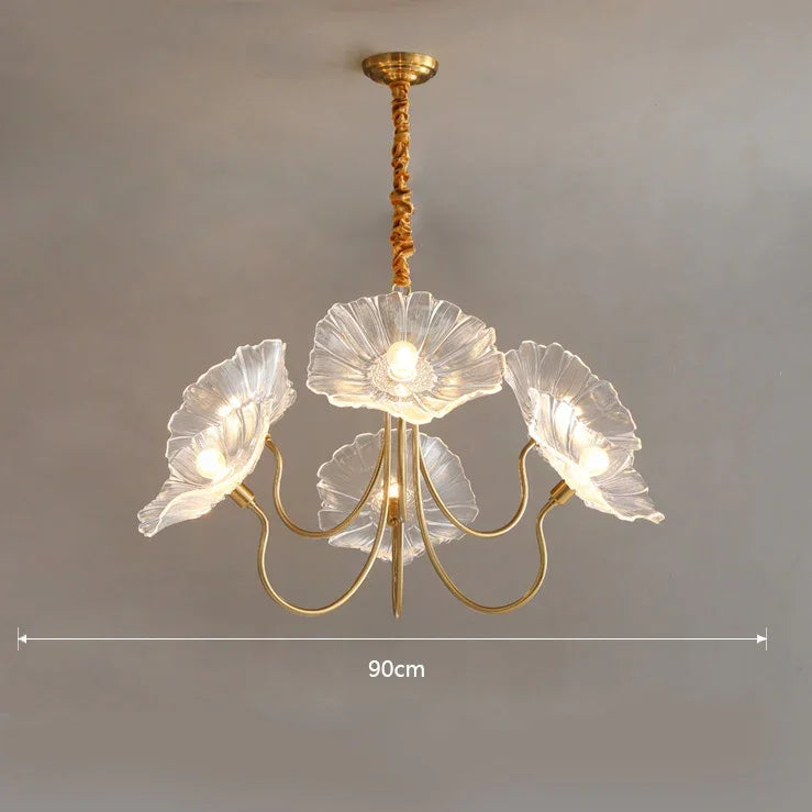lustre moderne léger au design floral simple et créatif