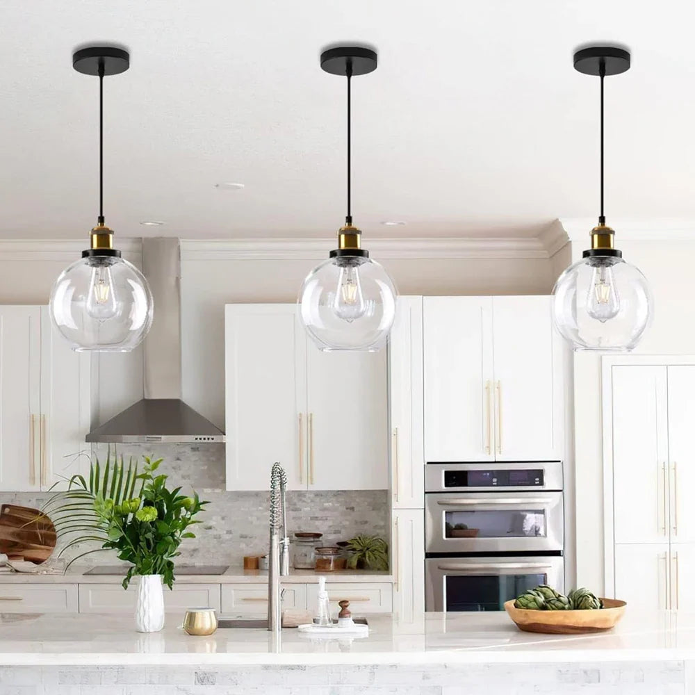 suspension moderne en verre pour décoration intérieure élégante