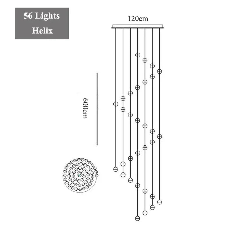 lustre en cristal moderne pour décoration intérieure suspendue