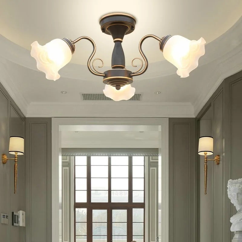 2023 European Iron Art Chandelier For Living Room And Restaurant High-end American Led Energy-saving Lamp Bedroom Ceiling Light