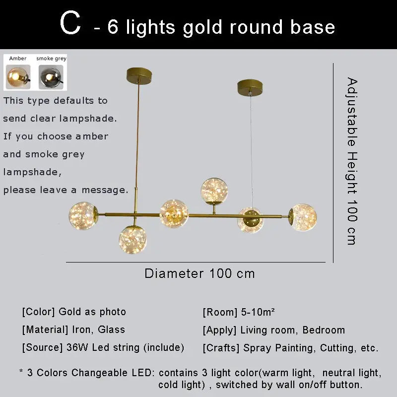 lustre led moderne design nordique pour décoration intérieure