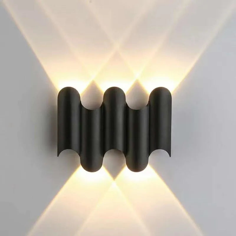Applique murale LED lumière extérieure étanche IP65 porche jardin applique et intérieur chambre chevet décoration éclairage lampe en aluminium doré