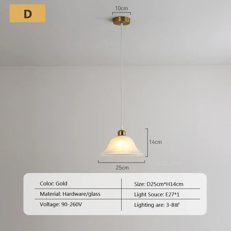 suspension en verre nordique pour décoration intérieure moderne