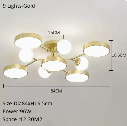 lustre led créatif pour éclairage intérieur moderne