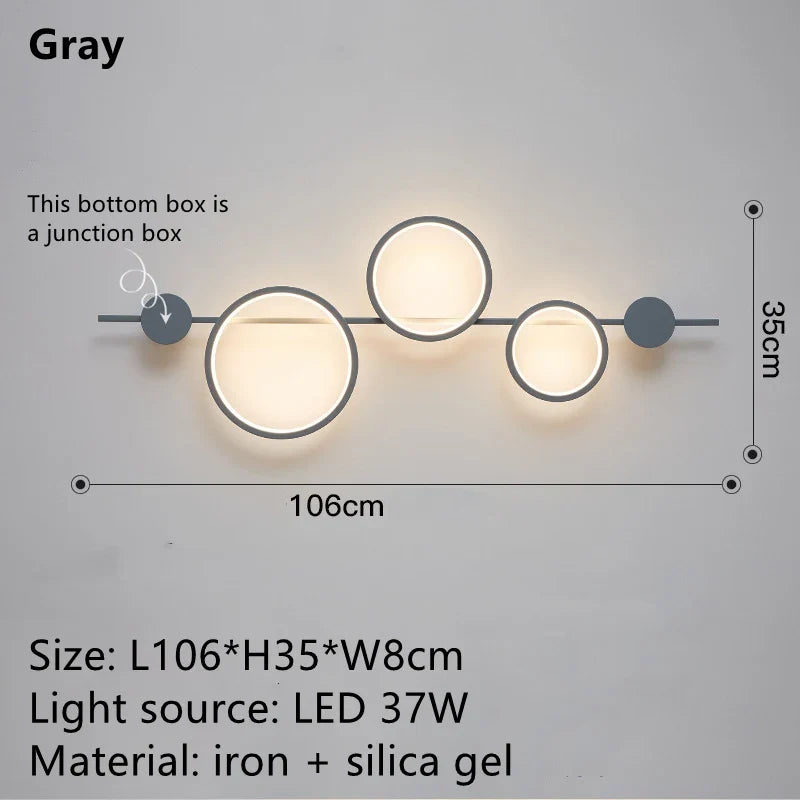 applique murale nordique à led design moderne pour décoration intérieure