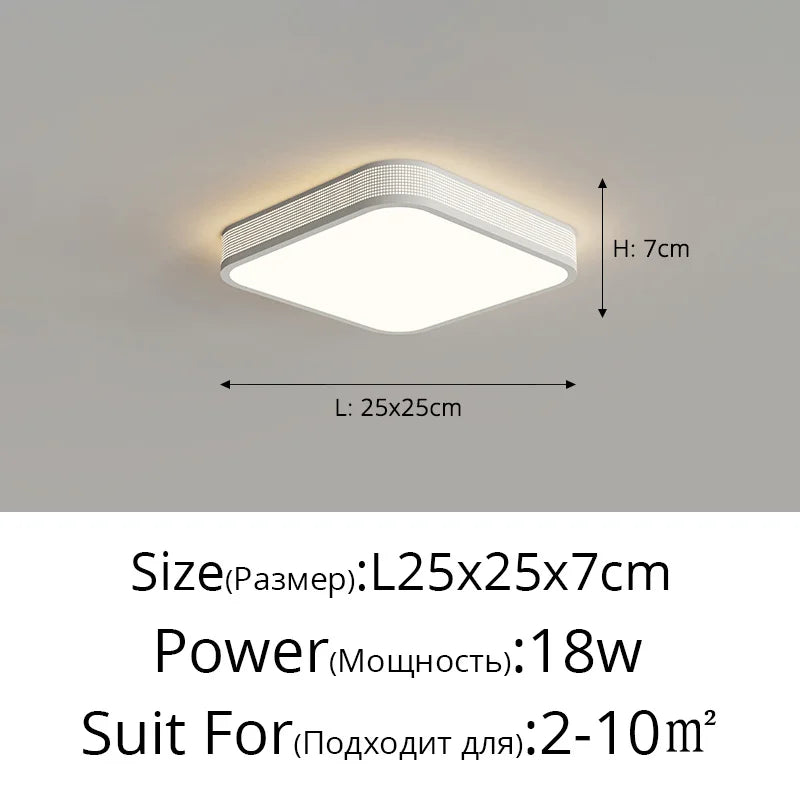 qiyimei plafonnier led style cercle carré décoratif