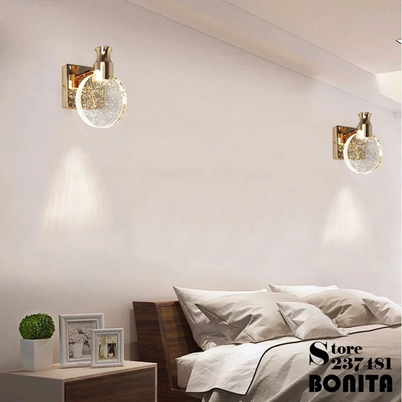 applique murale de luxe en cristal pour intérieur élégant