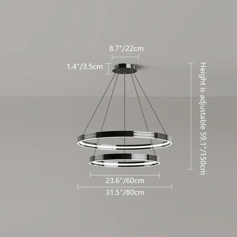 lustre moderne en métal pour éclairage intérieur élégant