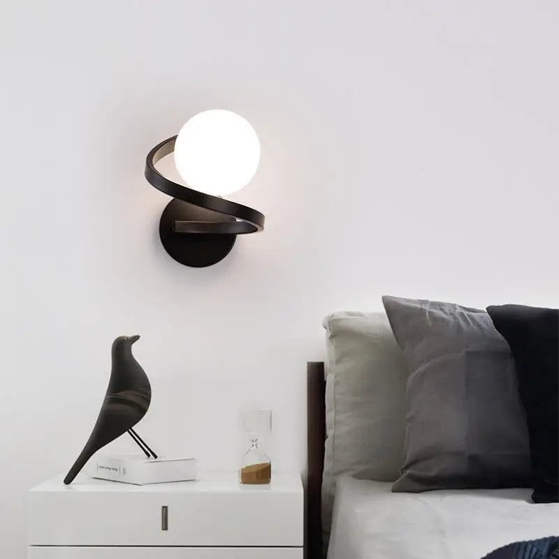 applique murale led moderne boule de verre décoration nordique