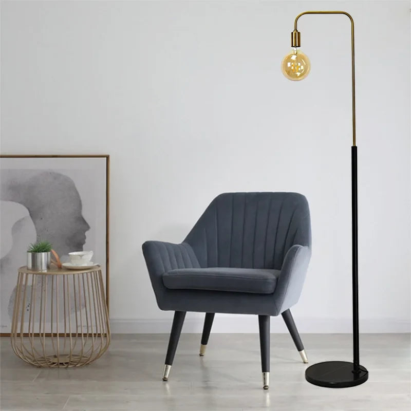 lampadaire rétro en laiton led au design créatif minimaliste
