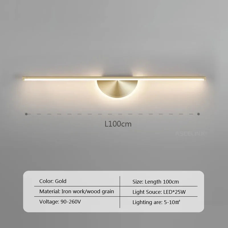 applique murale led moderne grain de bois décoration intérieure
