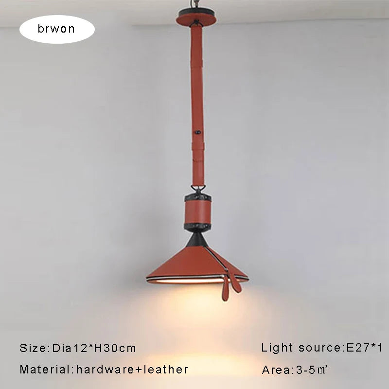 suspension minimaliste moderne en cuir de luxe