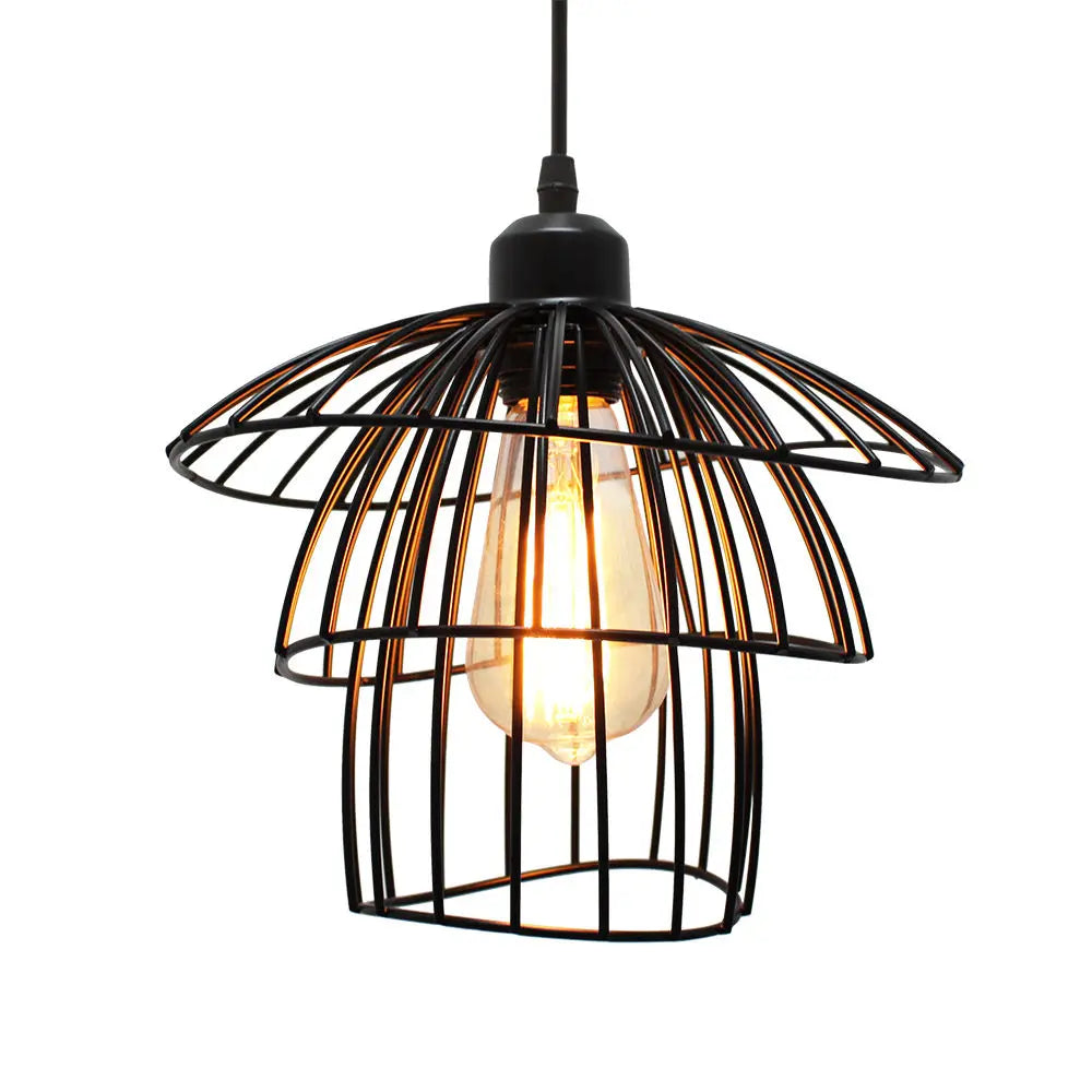 suspension vintage en métal abat-jour cage pour éclairage intérieur